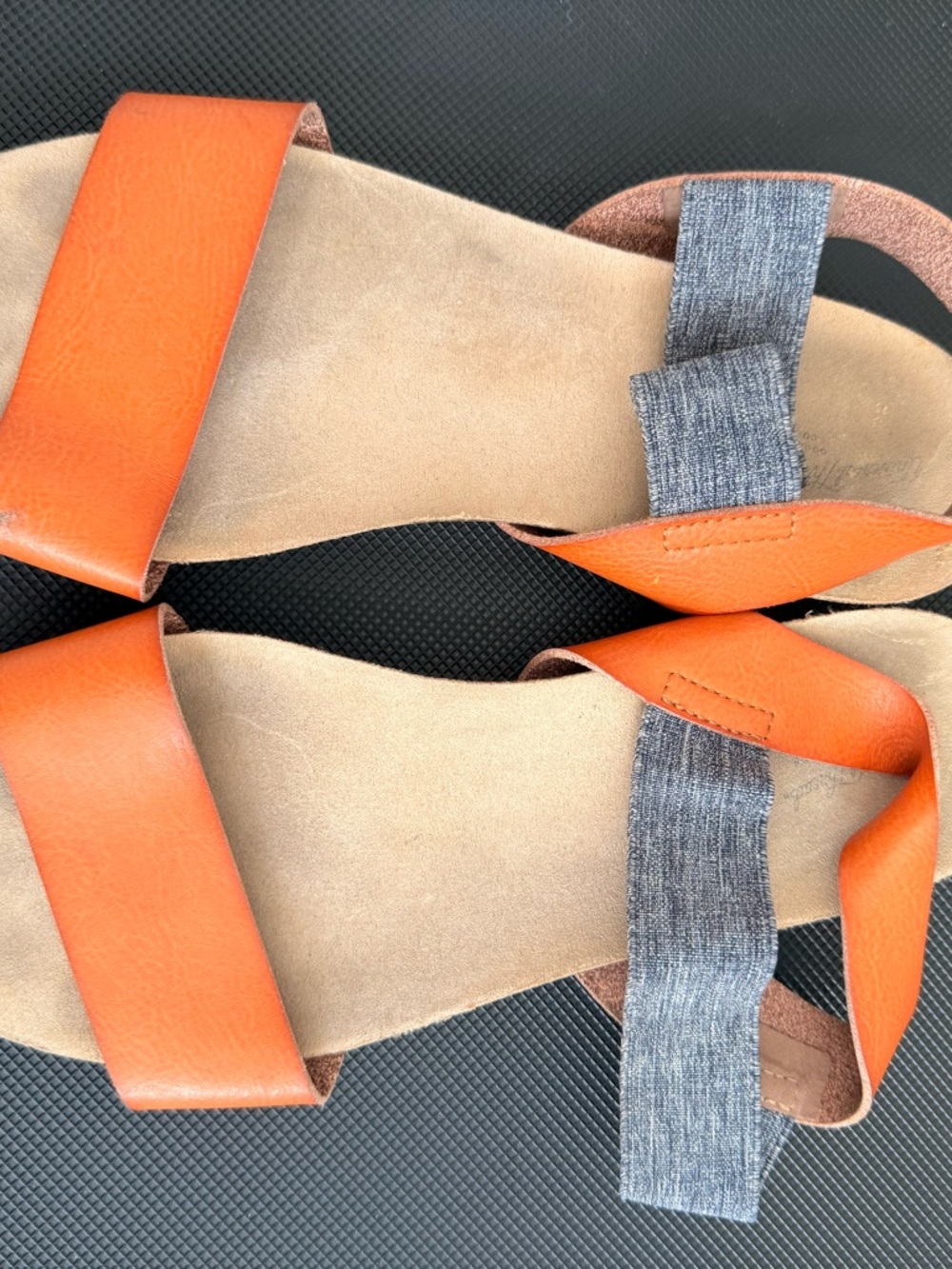 Target Orange and Gray Women's Slide Sandals